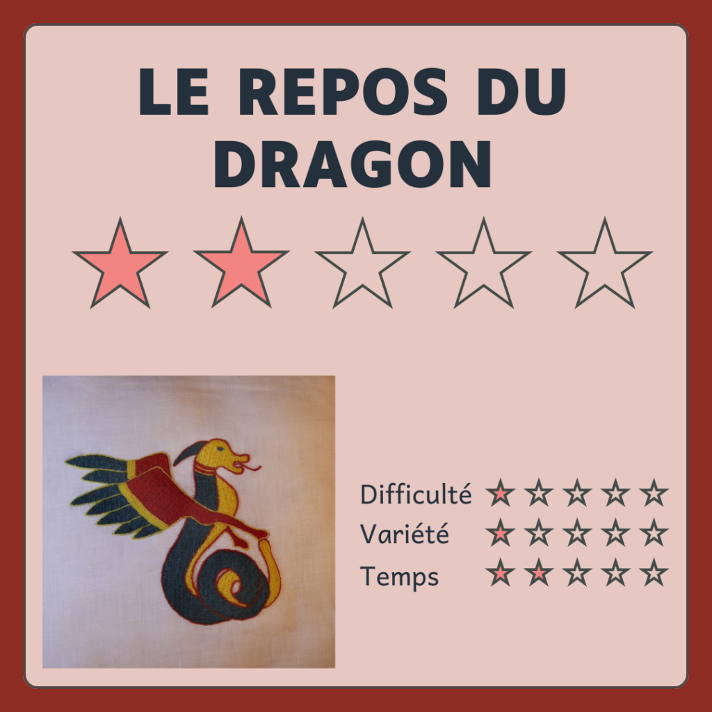 Le repos du dragon - Kit de broderie de Bayeux