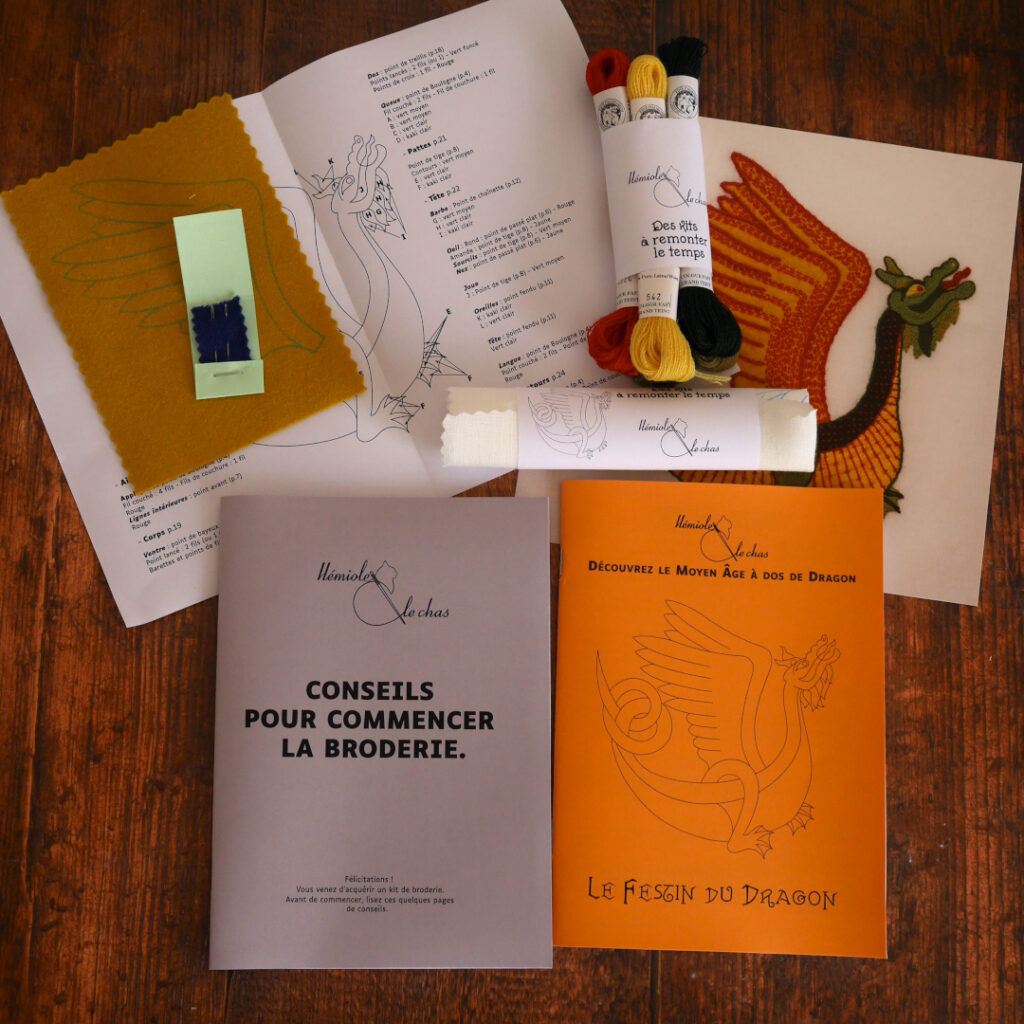 Kit de broderie médiévale : Le Festin du dragon