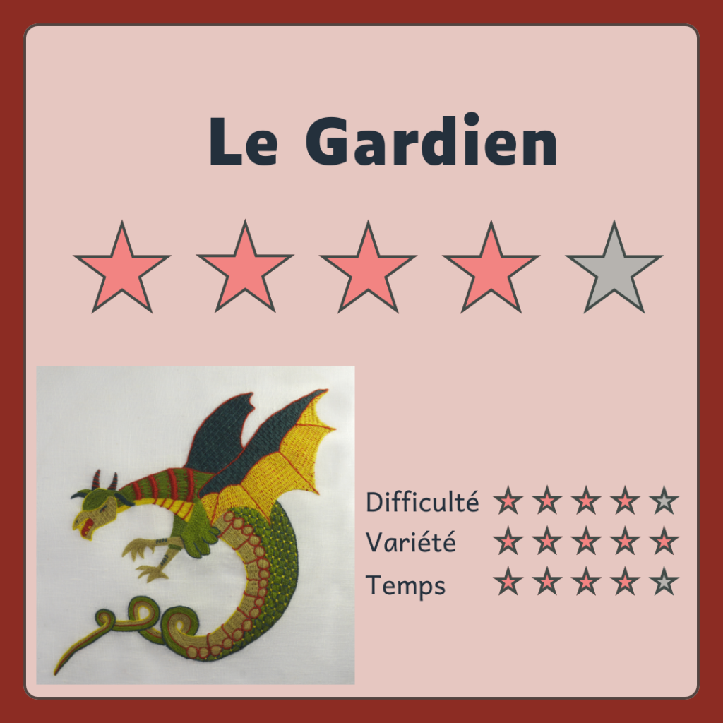 Kit de broderie médiévale : Le Gardien