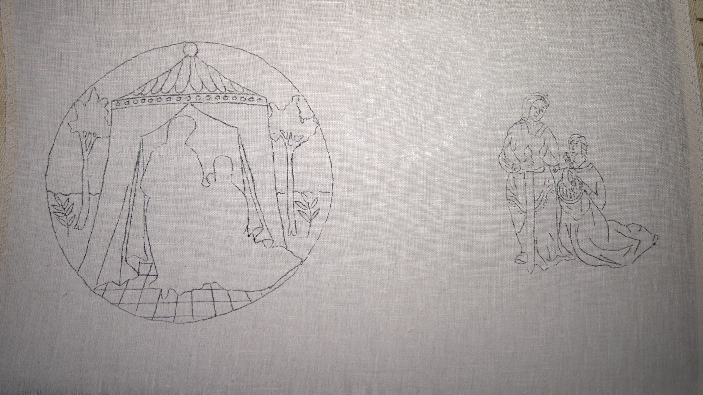 Broderie d’or : Judith et Holopherne
